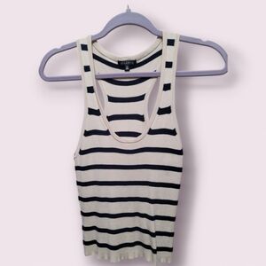 Striped Black and White Tank Top